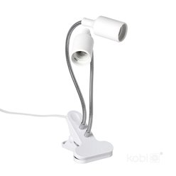 Lampka z klipsem 2xE27 do uprawy roślin biała