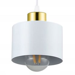 Lampa wisząca Loft 3xE27 Elena okrągła biała-złota
