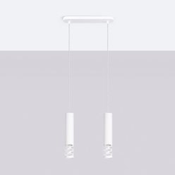 Lampa wisząca podwójna Liro 2xGU10 listwa biała