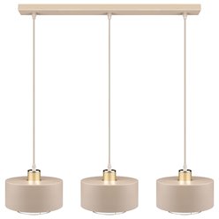 Potrójna lampa wisząca E27 Velto Loft listwa 60cm beżowa