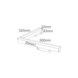 Lampa magnetyczna Corner Osram 5Y 20W 2x30cm Switch CCT