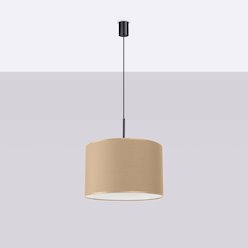 Lampa wisząca z abażurem Nevia 1xE27 taupe