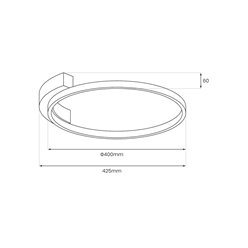 Lampa sufitowa LED nowoczesna okrąg Luna 18W 4000K