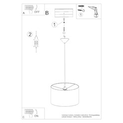 Lampa wisząca minimalistyczna Nova 40cm 1xE27 czarna