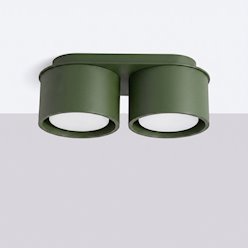 Lampa sufitowa podwójna tuba Modo 2xGx53 zielona oliwkowa