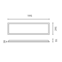 Panel LED 120x30 UGR19 Prime 34W 4760lm Backlit 4000K
