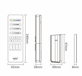 Pilot Mi Light SPI C10 czarny do LED cyfrowych - 4 kanały