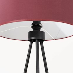 Lampa podłogowa z abażurem Nevia 1xE27 burgundowa