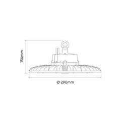 Lampa LED High Bay Phantom 150W 28500LM 1-10V 4000K 90°