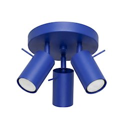 Kinkiet okrągły z reflektorami Ring3xGU10 ultramarynowy