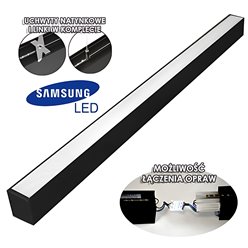 Lampa liniowa LED CABAIL 120cm 30W zwieszana czarna - łączona