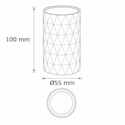 Oprawa natynkowa tuba GU10 czarna struktura 55x100mm