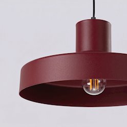 Lampa wisząca klasyczna Bilo 1xE27 burgundowa