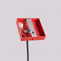 Lampa wisząca pojedyncza tuba Pastelo 1xG9 czerwona