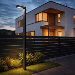 Latarnia ogrodowa LED 30W Posti 250cm 4200lm 90° 4000K czarna