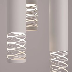 Lampa wisząca potrójna Lami 3P 3xGU10 okrągła biała
