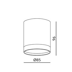 Lampa natynkowa okrągła 85x96mm GX53 biała