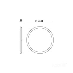 Plafon LED IP54 czarny okrągły Slim 32W z przełącznikiem CCT