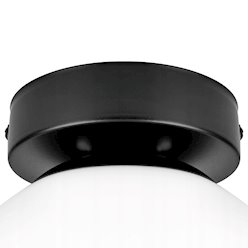 Lampa sufitowa mleczna kula Bali 15cm 1xE27 czarna