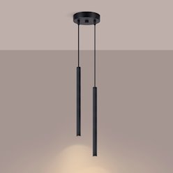 Lampa wisząca podwójna Arche 2xG9 okrągła czarna