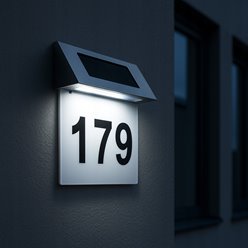 Lampa solarna LED z numerem domu