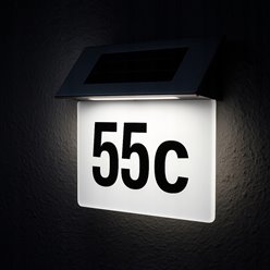 Lampa solarna LED z numerem domu