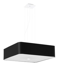 Lampa wisząca LOKKO kwadratowa 55x55 5xE27 czarna