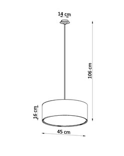 Żyrandol wiszący okrągły ROLLO 45 cm 3xE27