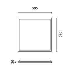 Panel LED 60x60 34W-40W Prime Backlit 5300lm 4CCT