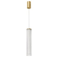 Lampa wisząca LED akrylowa tuba 10W 3CCT 30cm złota