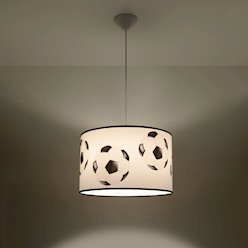 Lampa wisząca dziecięca Football A 40 1xE27 biało-czarna