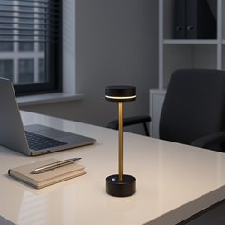 Lampka nocna LED z akumulatorem Sam 5W czarno-złota