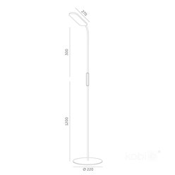 Lampa podłogowa LED Teilo 150cm 10W 3CCT z pilotem biała