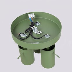 Kinkiet okrągły z reflektorami Ring 3xGU10 szałwiowy