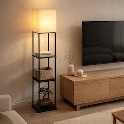 Lampa stojąca Square 1xE27 160cm czarna