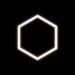 Lampa LED Hexagon 1xHEX czarna 42W 4000K