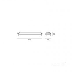 Lampa LED hermetyczna IP65 VOLTER 40W 120cm mleczny klosz - BD