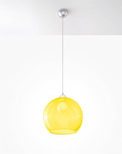 Lampa wisząca żółta kula BALL 1xE27