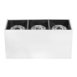 Lampa liniowa LED 9W natynkowa biało-czarna - neutralna