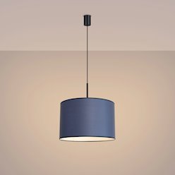 Lampa wisząca z abażurem Nevia 1xE27 granatowa