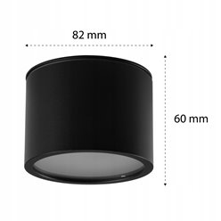 oprawka halogenowa led gx53 czarna wodoodporna