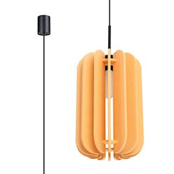 Lampa wisząca filcowa Mula 27cm 1xE27 żółta