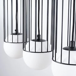 Lampa wisząca potrójna Brina listwa 3xG9 czarna