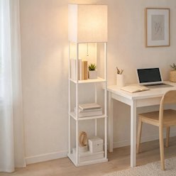 Lampa stojąca Square 1xE27 160cm biała