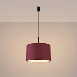 Lampa wisząca z abażurem Nevia 1xE27 burgundowa