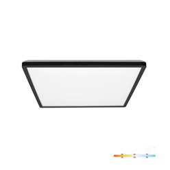 Plafon LED IP54 czarny kwadratowy Slim 18W z przełącznikiem CCT